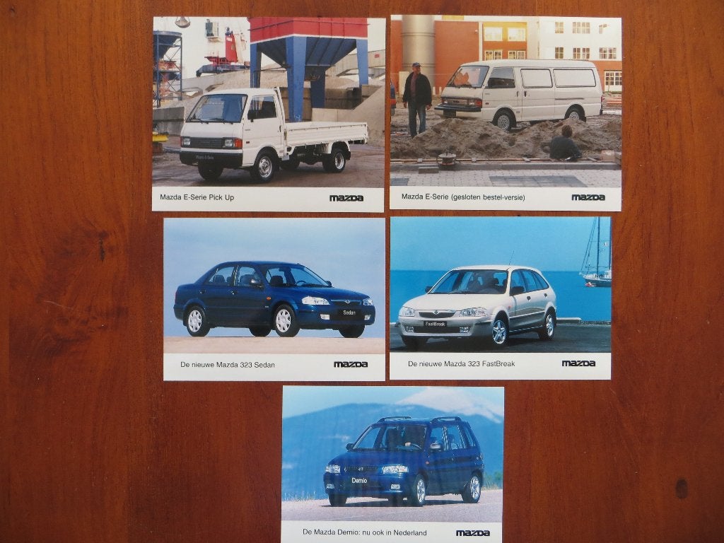 Mazda persfoto’s (varia) o.a. MX-5, 121, Demio, MPV, MV-X, Boeken, Ophalen of Verzenden, Nieuw, Mazda