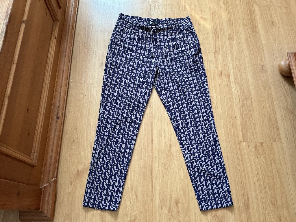 Paars/creme broek van Mi Piace. Maat XL, Mi Piace, Paars, Maat 42/44 (L), Ophalen of Verzenden