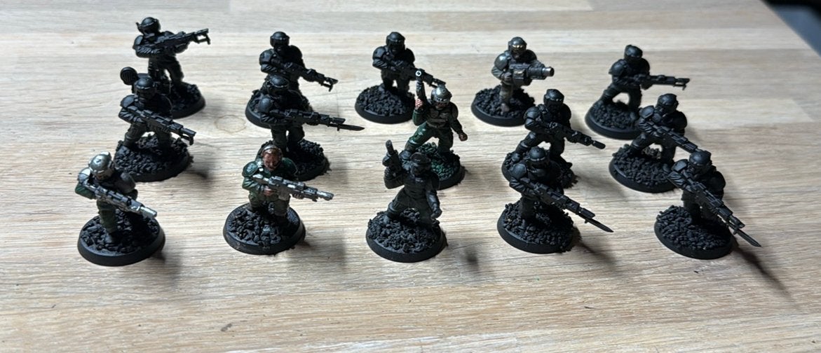 Warhammer Imperial Guard 15x Cadian Infantry Squad, Hobby en Vrije tijd, Ophalen of Verzenden, Zo goed als nieuw, Warhammer