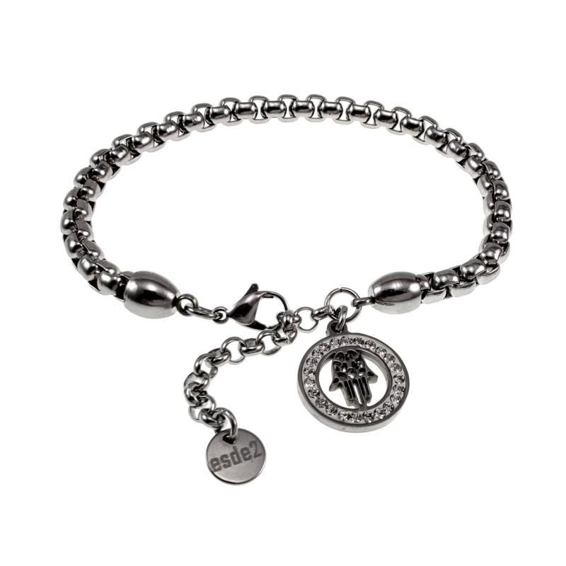 Hand van Fatima Armband Dames Zilverkleurig RVS Jasseron, Sieraden, Tassen en Uiterlijk, Armbanden, Nieuw, Staal, Zilver, Verzenden