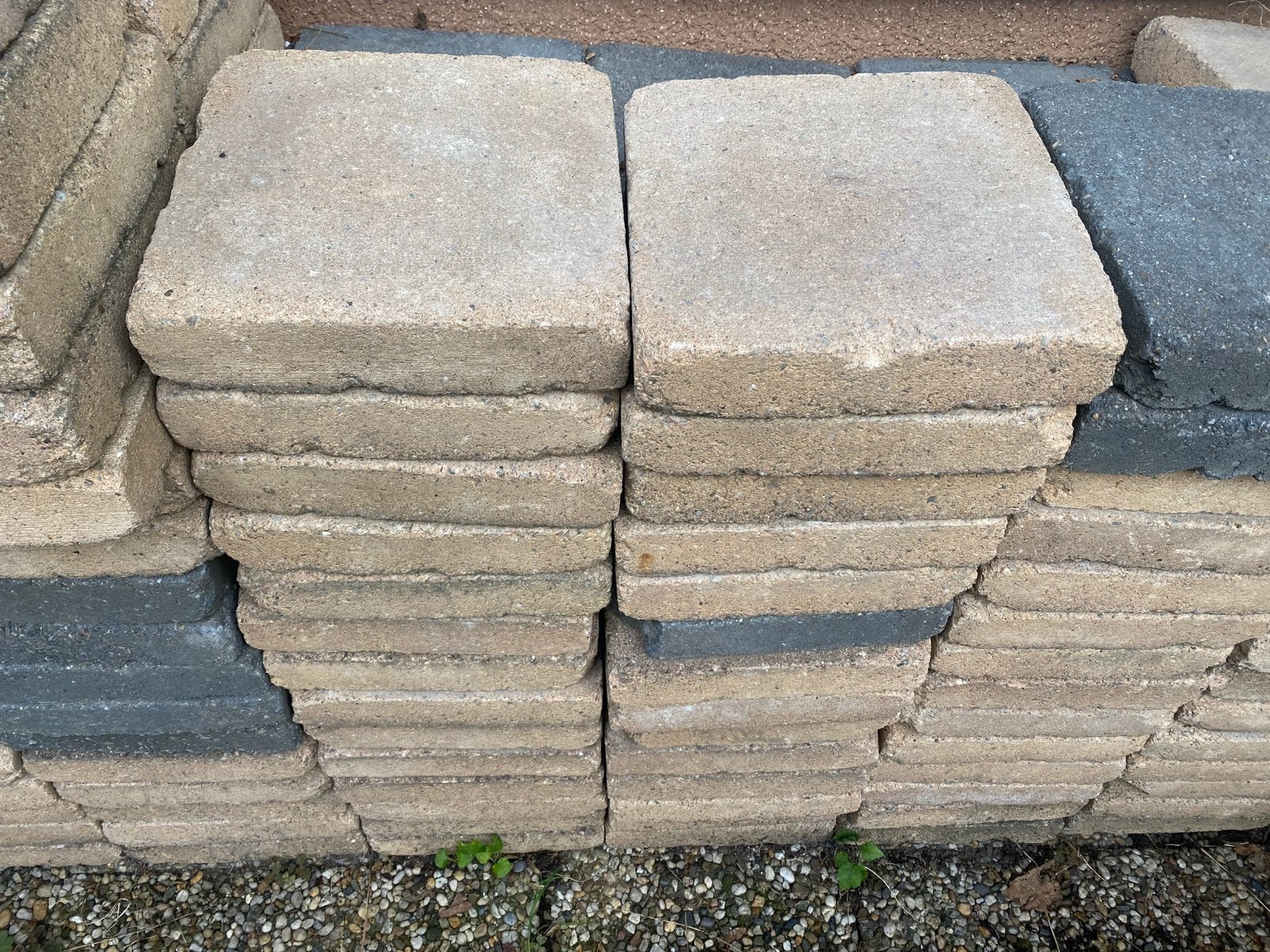 Gratis tuintegels 30x30x5 cm beige en grijs, Tuin en Terras, Ophalen, Gebruikt, Beton, Terrastegels