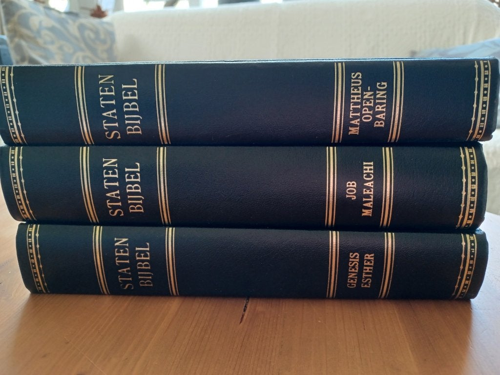Statenbijbel in drie delen, Gelezen, Jacob en Pieter Keur, Christendom | Protestants, Ophalen of Verzenden