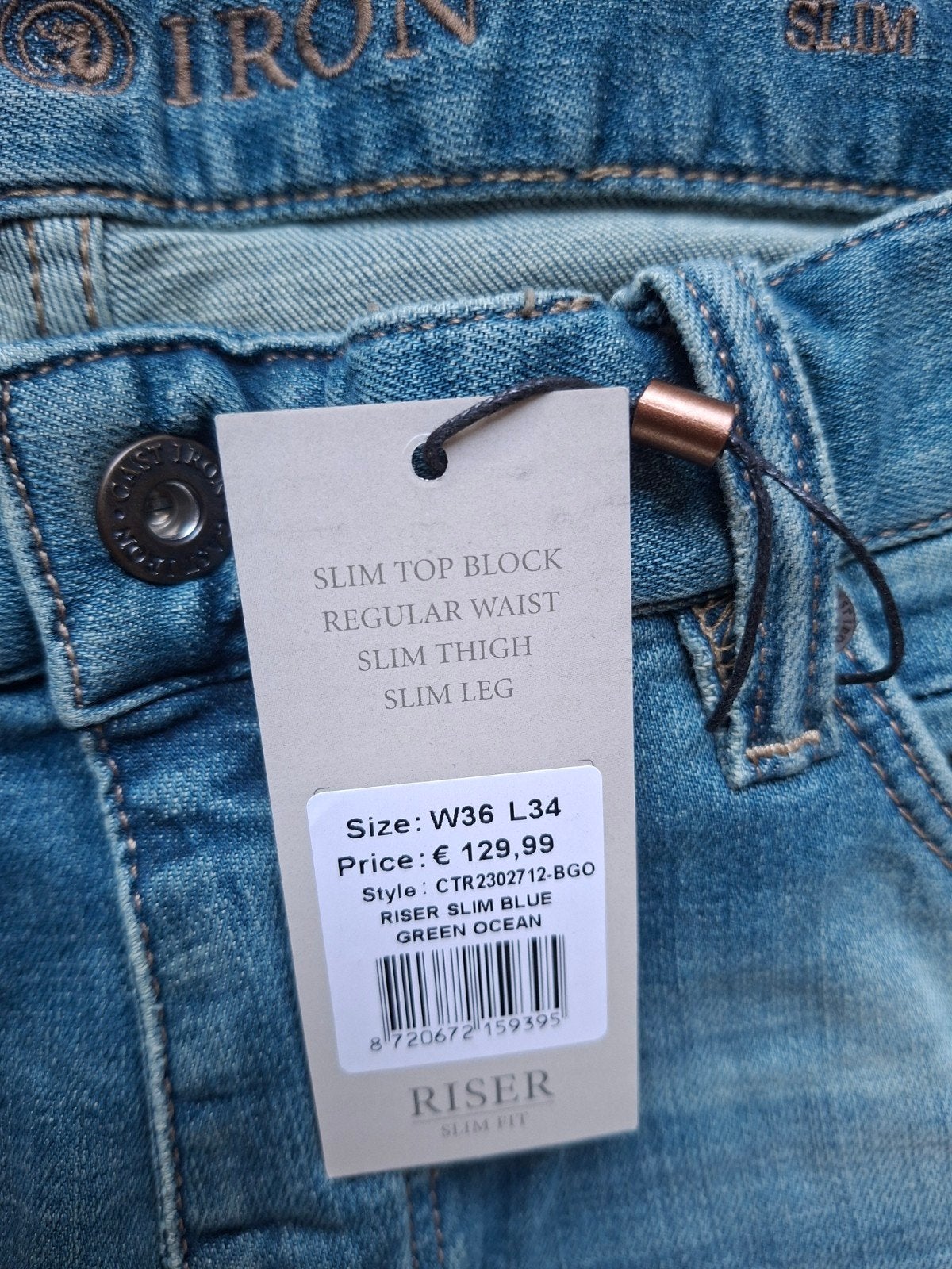 CAST IRON Riser slimfit jeans W36 L34 3 voor €149,95, W36 - W38 (confectie 52/54), Blauw, Nieuw, Ophalen of Verzenden