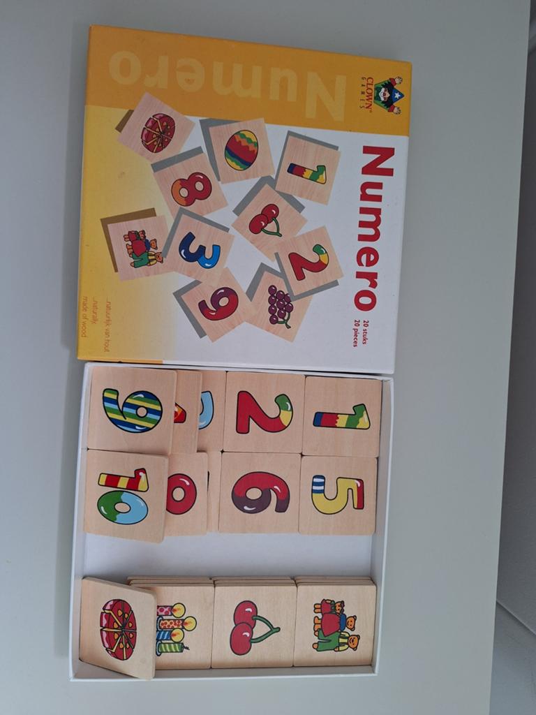 Houten Numero telspel - Clown Games, Ophalen of Verzenden