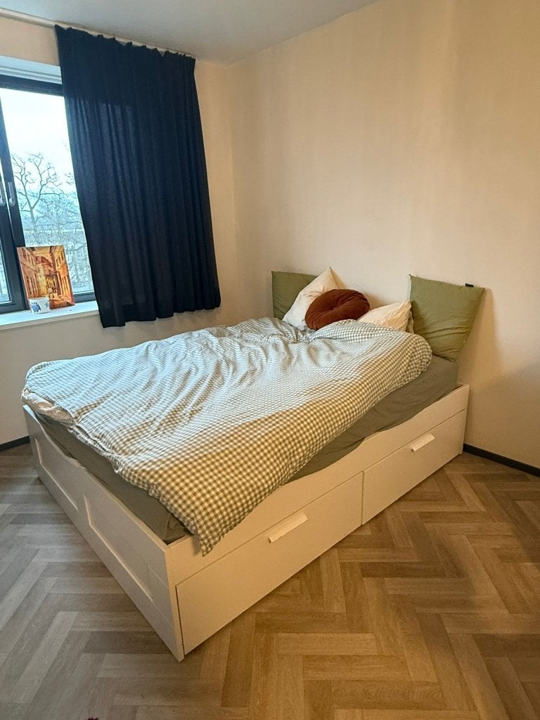 Bed Ikea Brimnes 2 persoons, Ophalen, Gebruikt, Wit, Tweepersoons
