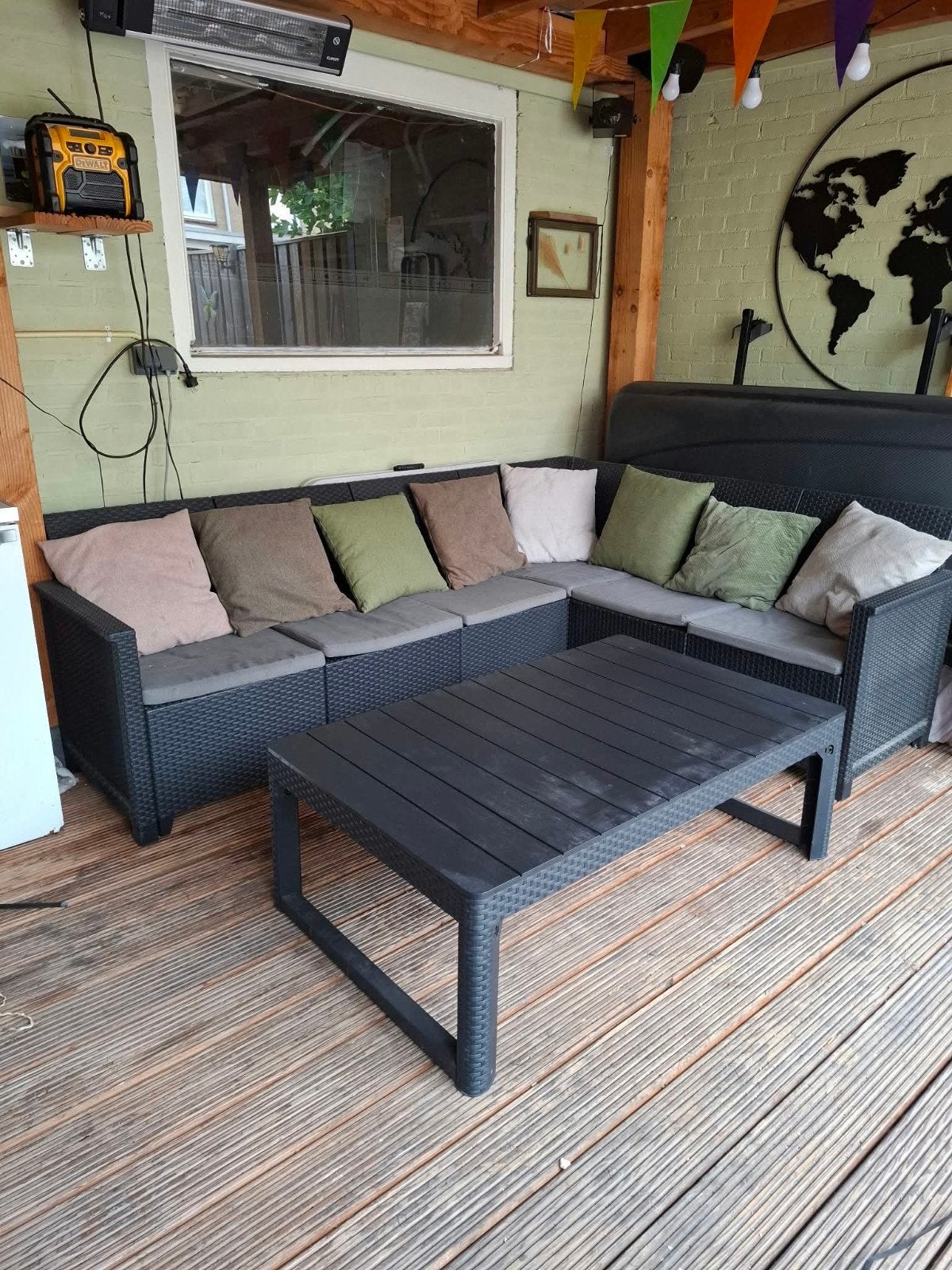 loungeset met kussens te koop, Tuin en Terras, Tuinsets en Loungesets, Ophalen, Gebruikt, Kunststof