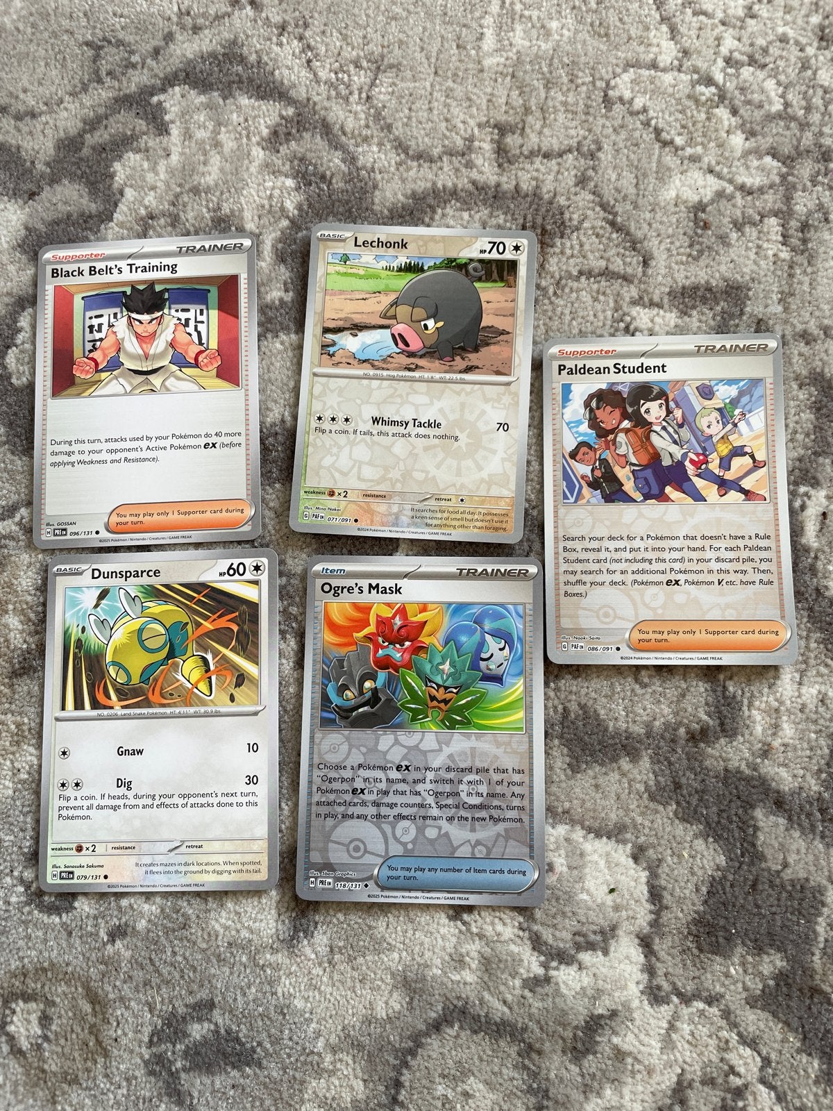 Pokémon Kaarten Set - Lechonk, Dunsparce, Trainers, Ophalen of Verzenden, Zo goed als nieuw, Meerdere kaarten