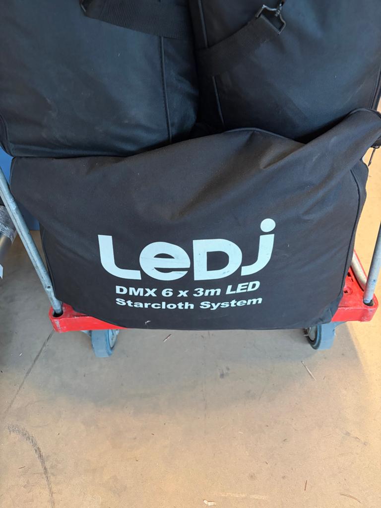 6x LEDJ 6x3m DMX StarCloth Witte LED Bundel, Ophalen, Gebruikt, Licht, Kleur