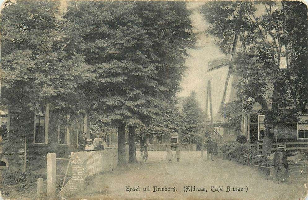 304-206-001 Drieborg Afdraai, Café Bruizer, Verzenden, Voor 1920, Groningen