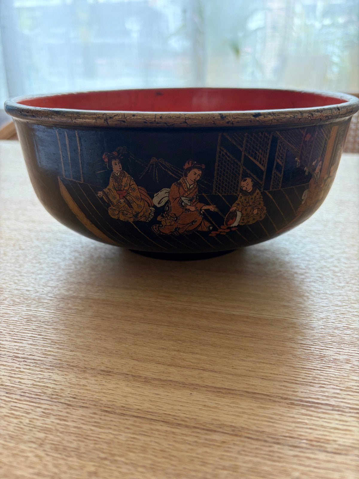 Antieke Japanse Lakkom - 19e Eeuw met Goudaccenten, Ophalen of Verzenden