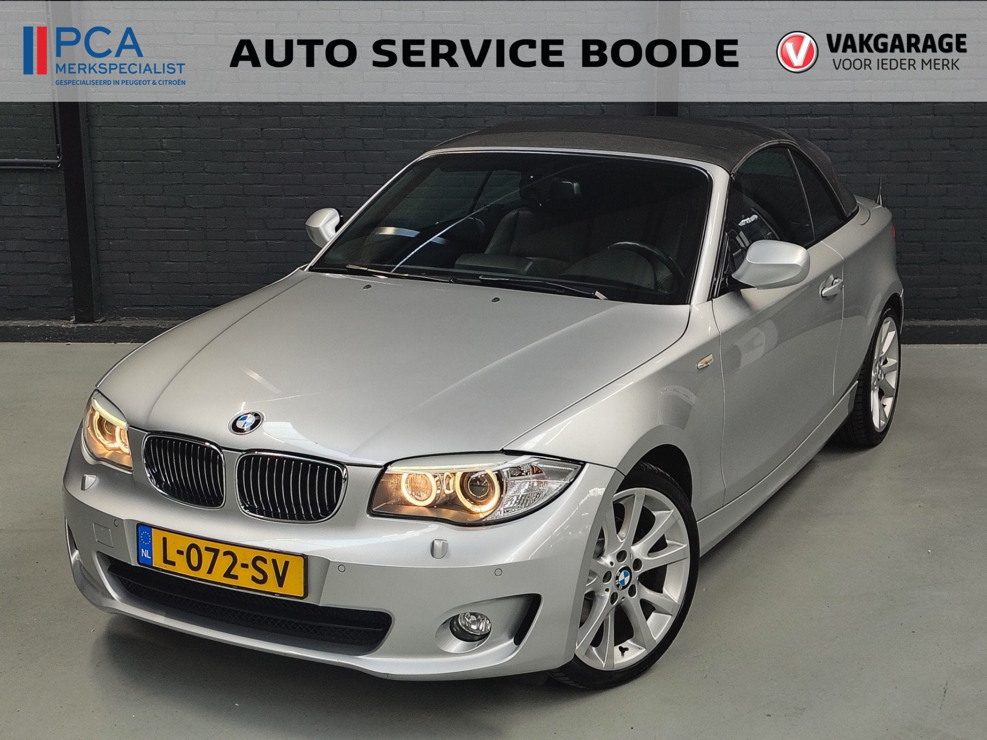 BMW 1-serie Cabrio 125i (218 pk) High Executive automaat - l, Auto's, Euro 5, Achterwielaandrijving, Gebruikt, Zwart