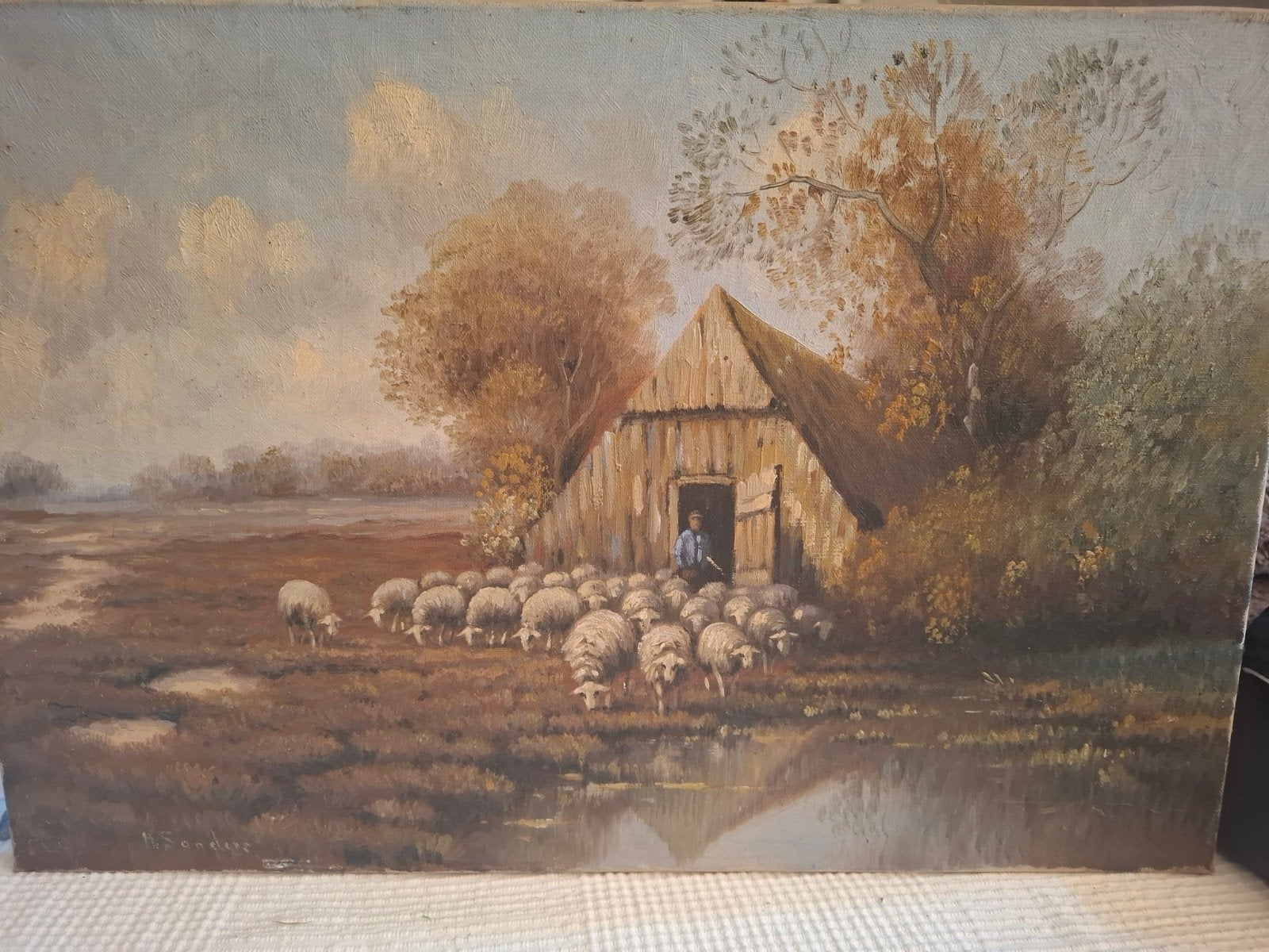 Schilderij  H  Sanders, Ophalen