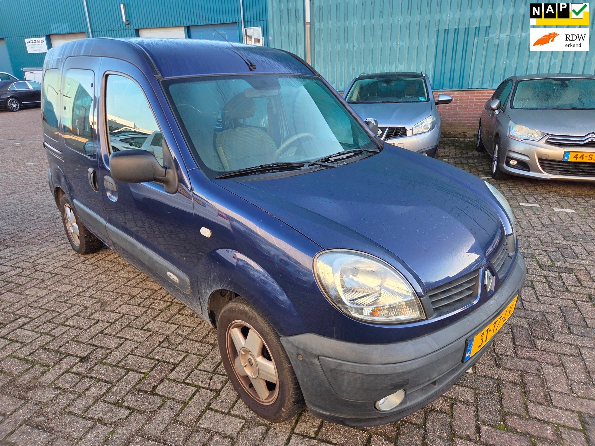 Renault Kangoo 1.6-16V Privilège AIRCO, Auto's, Gebruikt, Blauw, 49 €/maand, Bedrijf