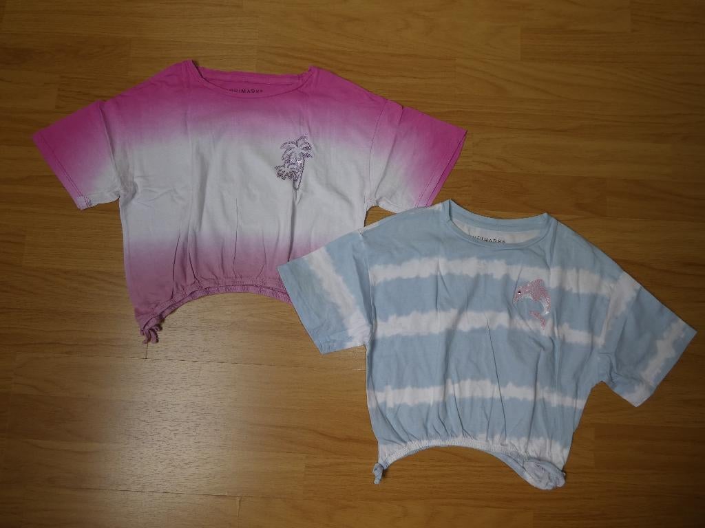 2x Primark Tie Dye shirt maat 134, Ophalen of Verzenden, Gebruikt, Meisje, Shirt of Longsleeve