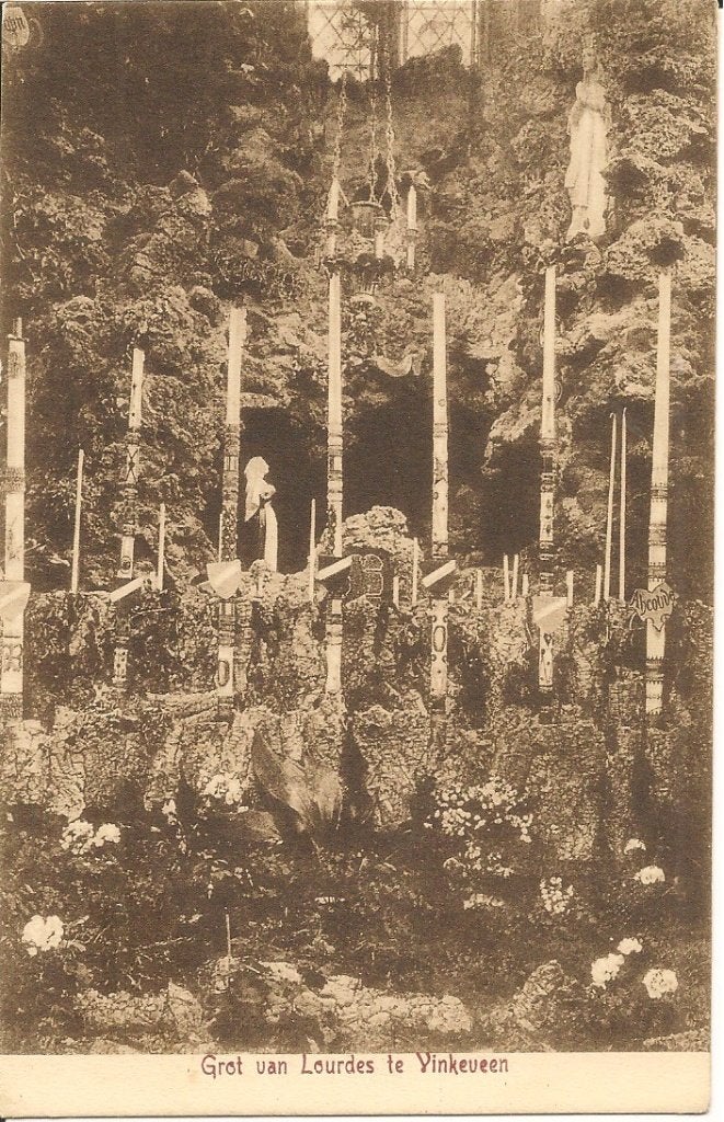 Ansichtkaart Grot van Lourdes te Vinkeveen., Ophalen of Verzenden, 1920 tot 1940, Ongelopen, Utrecht