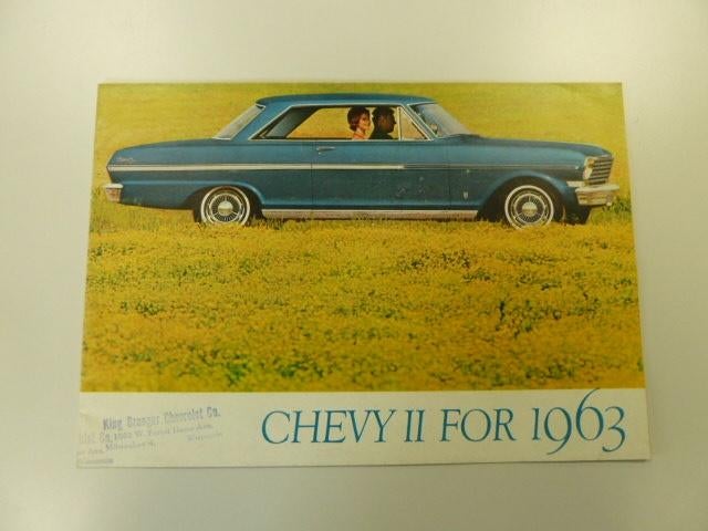 1963 Chevrolet Chevy II Nova Brochure USA, Ophalen of Verzenden, Gelezen, Chevrolet