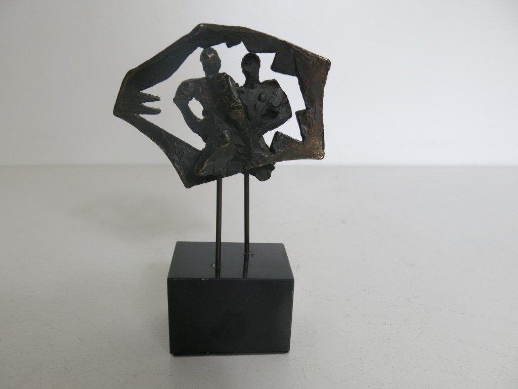 Bronzen sculptuur Bernadette Leijdekkers Spiegelbeeld, Ophalen of Verzenden