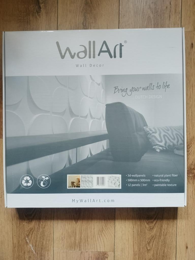 Wandpanelen WallArt pebbles 4 x 12 platen per doos van 12., Ophalen of Verzenden