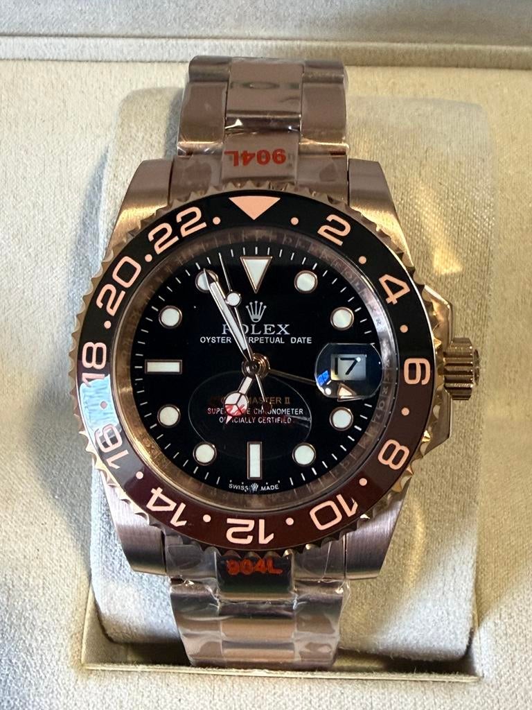 Rolex gmt master 2 rose, Ophalen of Verzenden, Waterdicht, Nieuw, Android
