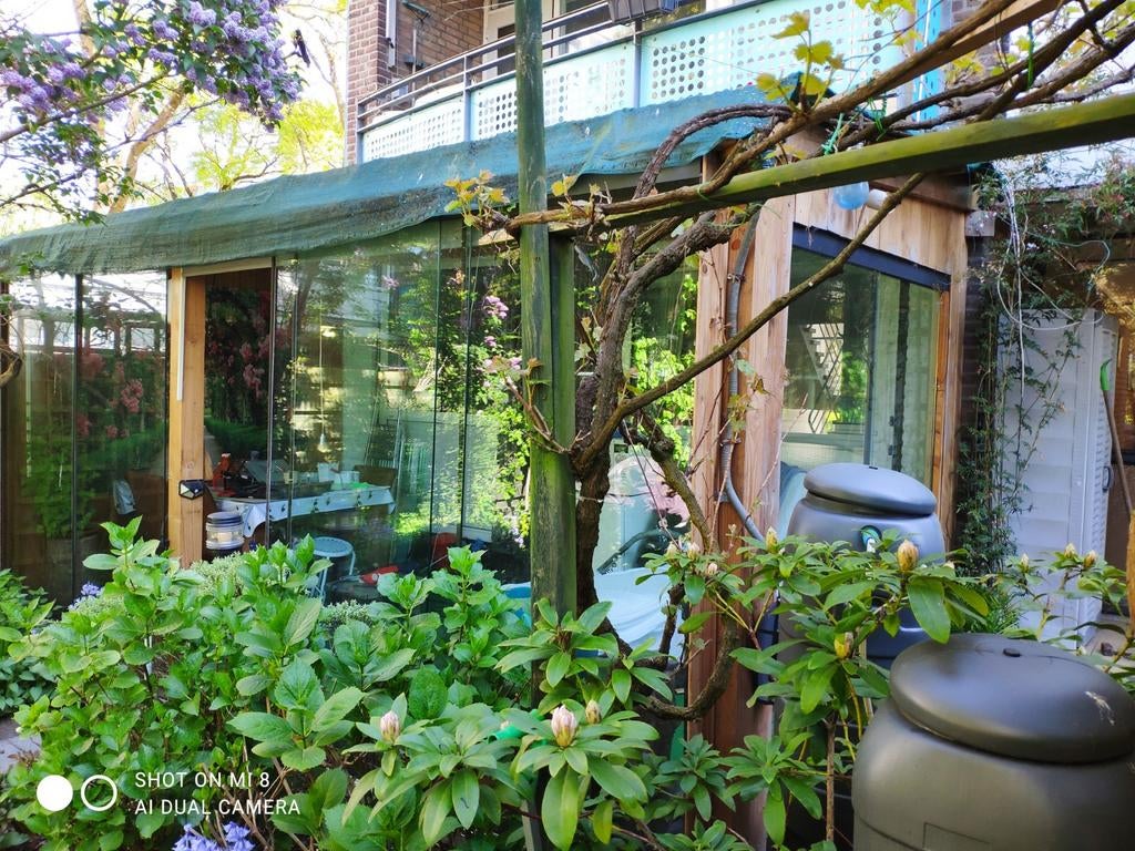 Prachtige veranda met glazen schuifwand., Tuin en Terras, Overige Tuin en Terras, Ophalen, Zo goed als nieuw
