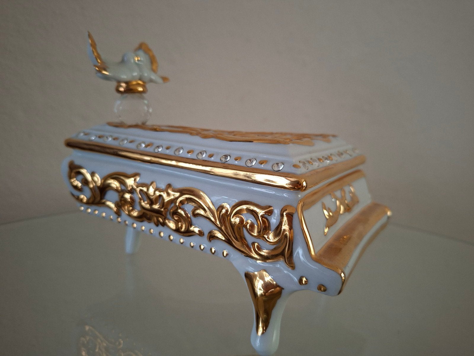 Capodimonte Vleugel met Swarovski Kristallen, Antiek en Kunst, Ophalen