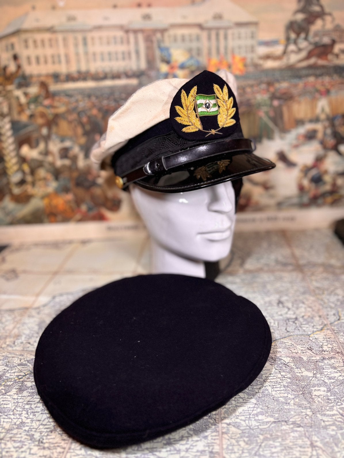 Originele Officierspet van Van Ommeren Nederlandse Koopvaard, Ophalen of Verzenden, Landmacht, Nederland