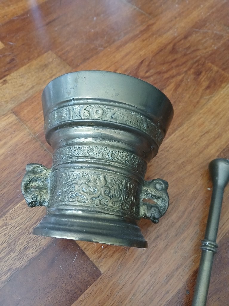 Brons vijzel, Ophalen of Verzenden, Brons