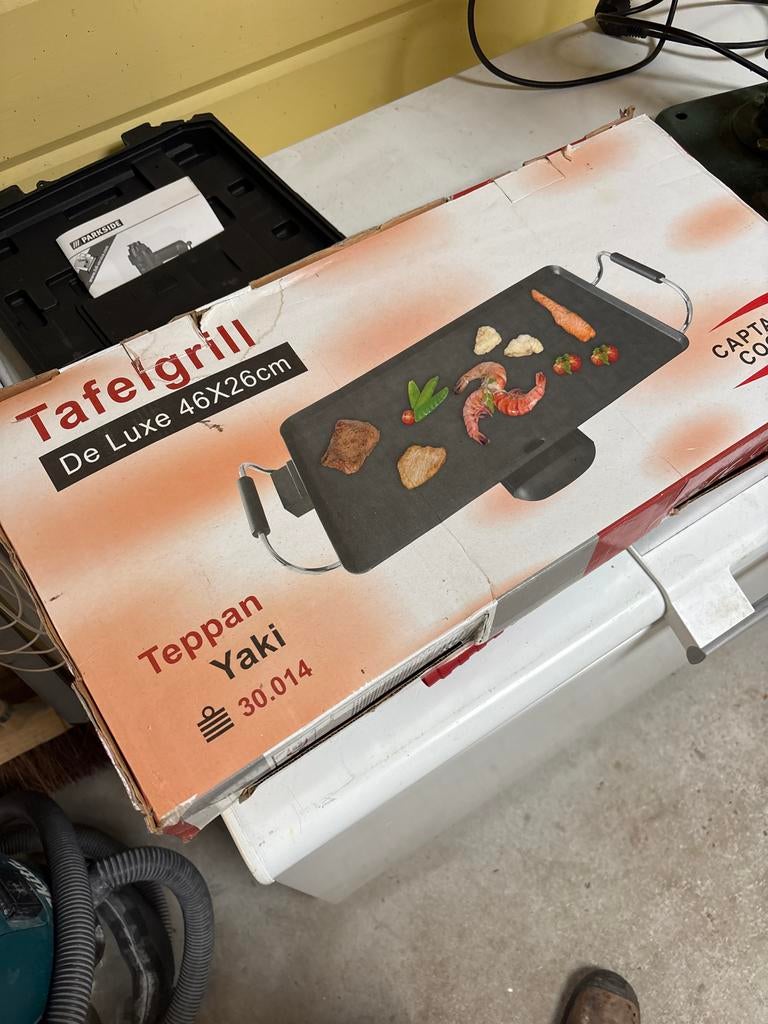 Tafelgrill De Luxe 46x26cm Teppan Yaki, Witgoed en Apparatuur, Gourmetstellen, Nieuw, 4 t/m 7 personen, Ophalen