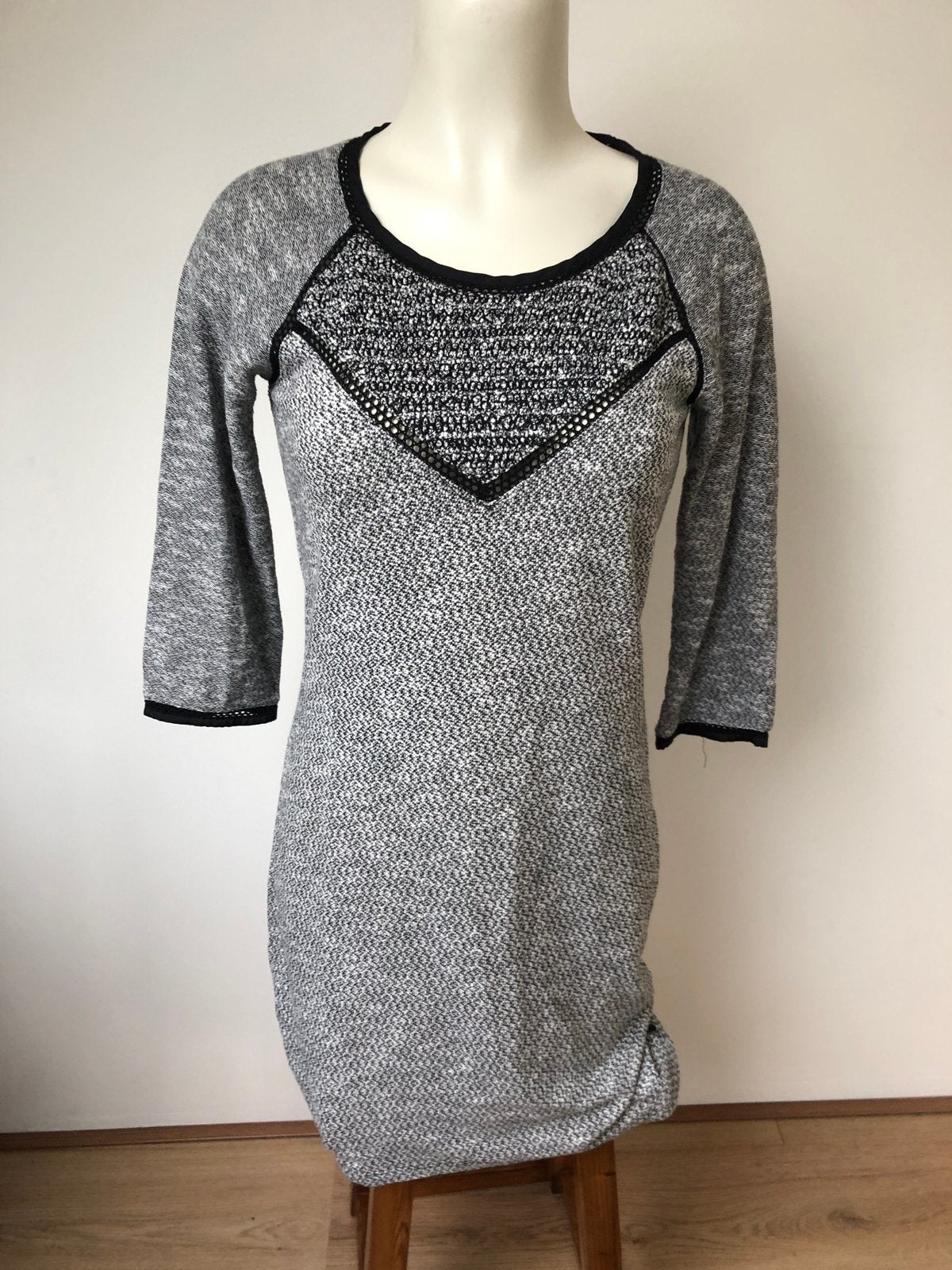 Maison scotch star de la Saison zwart wit jurkje 2, Maat 38/40 (M), Zwart, Ophalen of Verzenden, Zo goed als nieuw