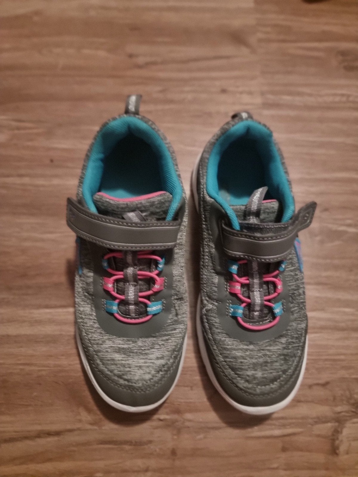 Grijze sneakers maat 35 met roze en blauwe accenten, Ophalen of Verzenden, Gedragen, Grijs, Sneakers of Gympen