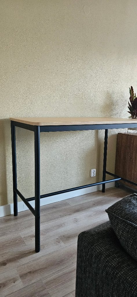 IKEA TOMMARYD bartafel / hoge tafel – zwart met houtlook, Ophalen, Gebruikt