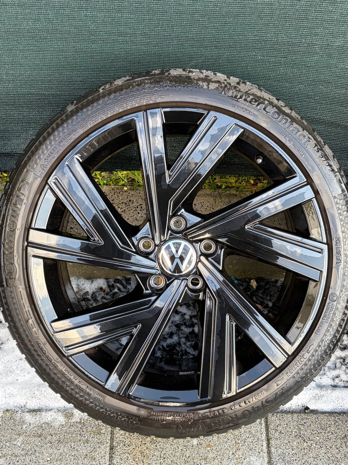 Golf 8 gti 18 inch Bergamo velgen met winterbanden, Auto-onderdelen, Banden en Velgen, Ophalen, 18 inch, Gebruikt, Banden en Velgen