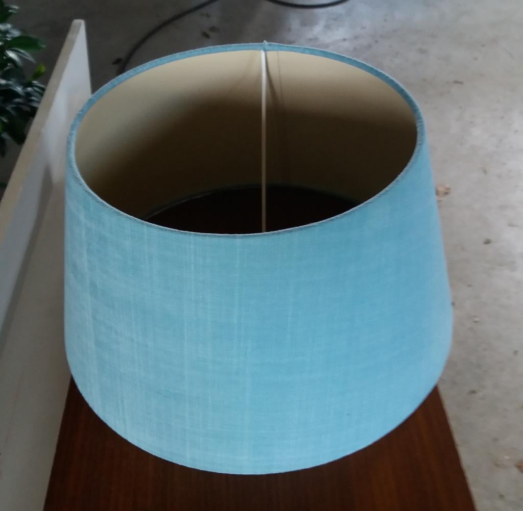 Lampenkap turquoise groen, Huis en Inrichting, Lampen | Lampenkappen, Gebruikt, Rond, Ophalen of Verzenden, Minder dan 25 cm