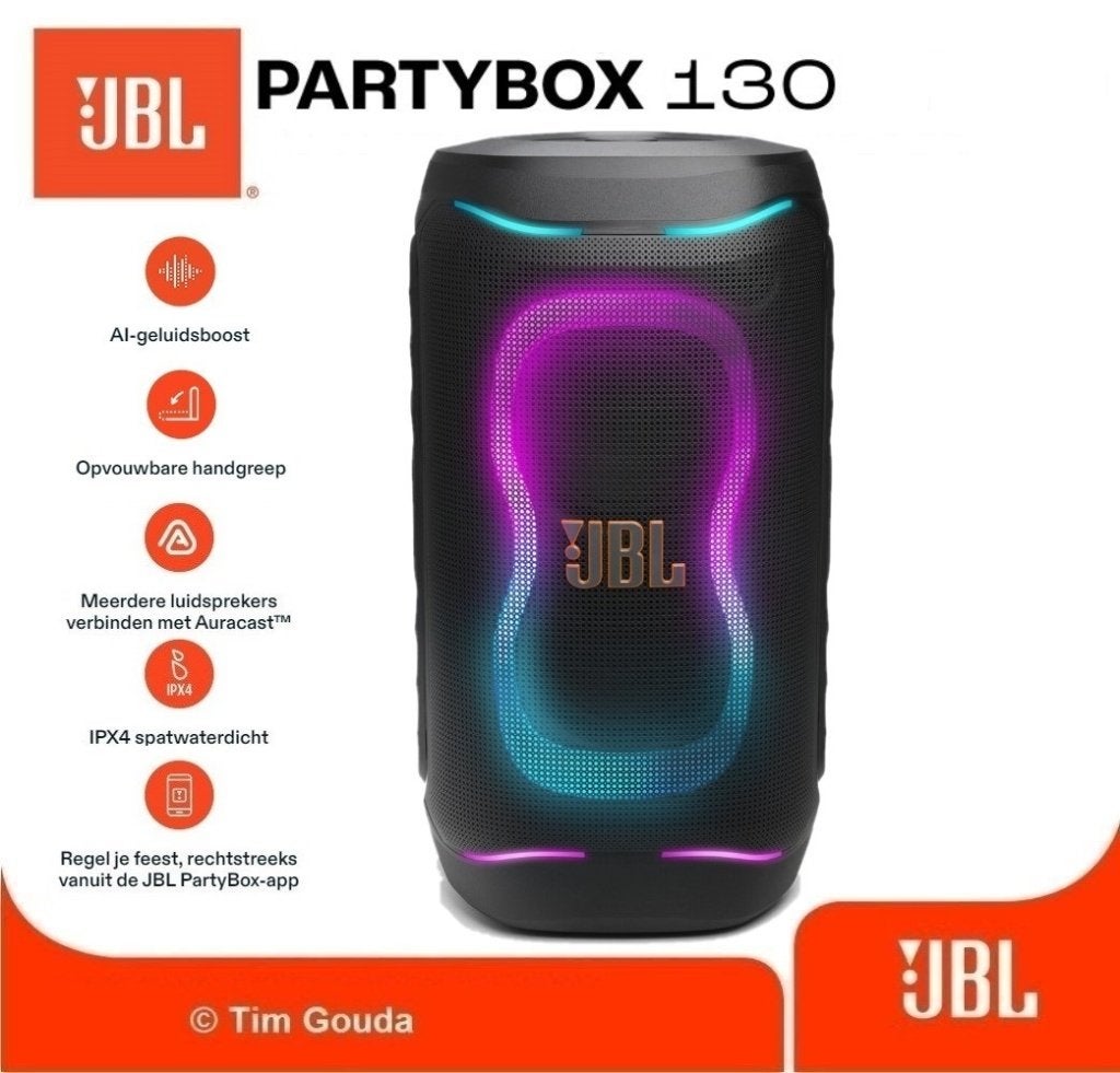 ✅ JBL Partybox 130 - NIEUW, 150 watt of meer, JBL, Party speaker, Nieuw