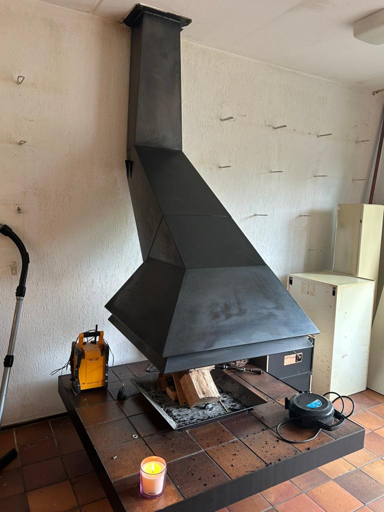Vintage haard, werkend, Huis en Inrichting, Ophalen, Gebruikt, Hangende haard, Houthaard