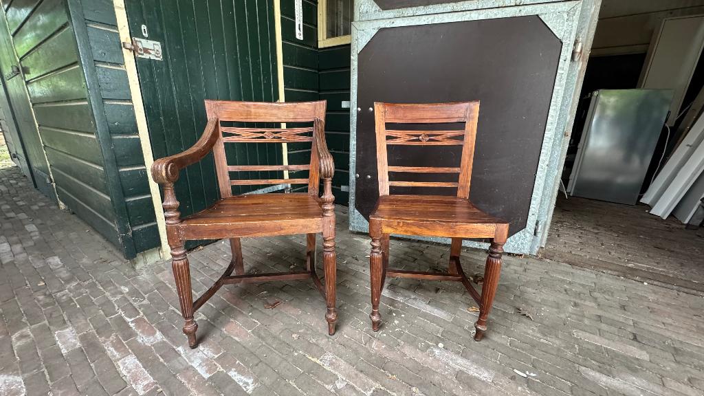 Teakhouten stoelen, Ophalen, Gebruikt, Bruin, Teak