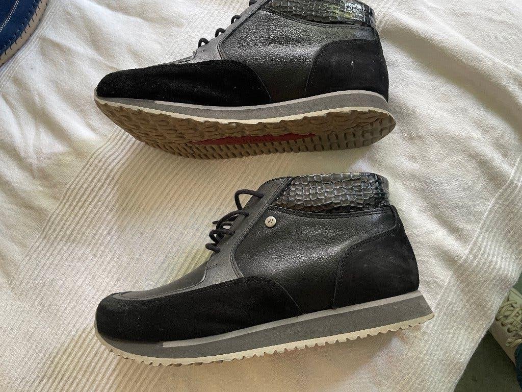 Wolky dames schoenen zwart met glimmende rand, maat 41, Wolky, Zwart, Overige typen, Ophalen of Verzenden