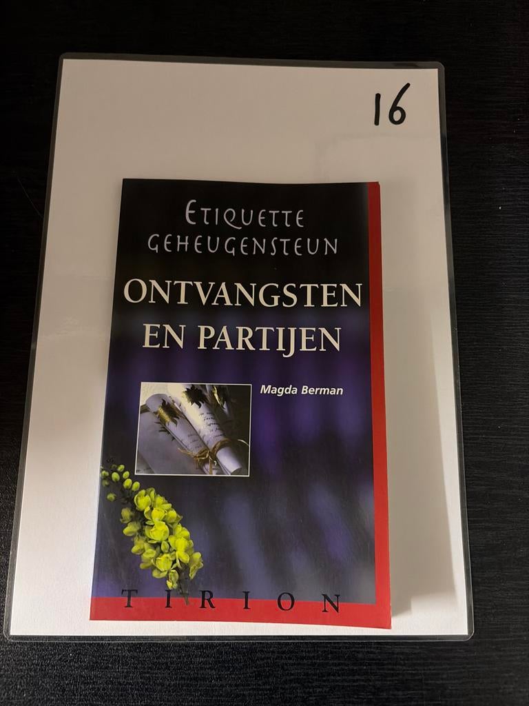 Etiquette Geheugensteun: Ontvangsten en Partijen, Boeken, Ophalen of Verzenden, Zo goed als nieuw