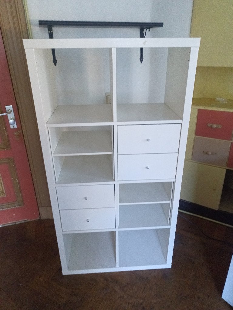 Ikea kallax kast wit met inzet, Ophalen, Gebruikt