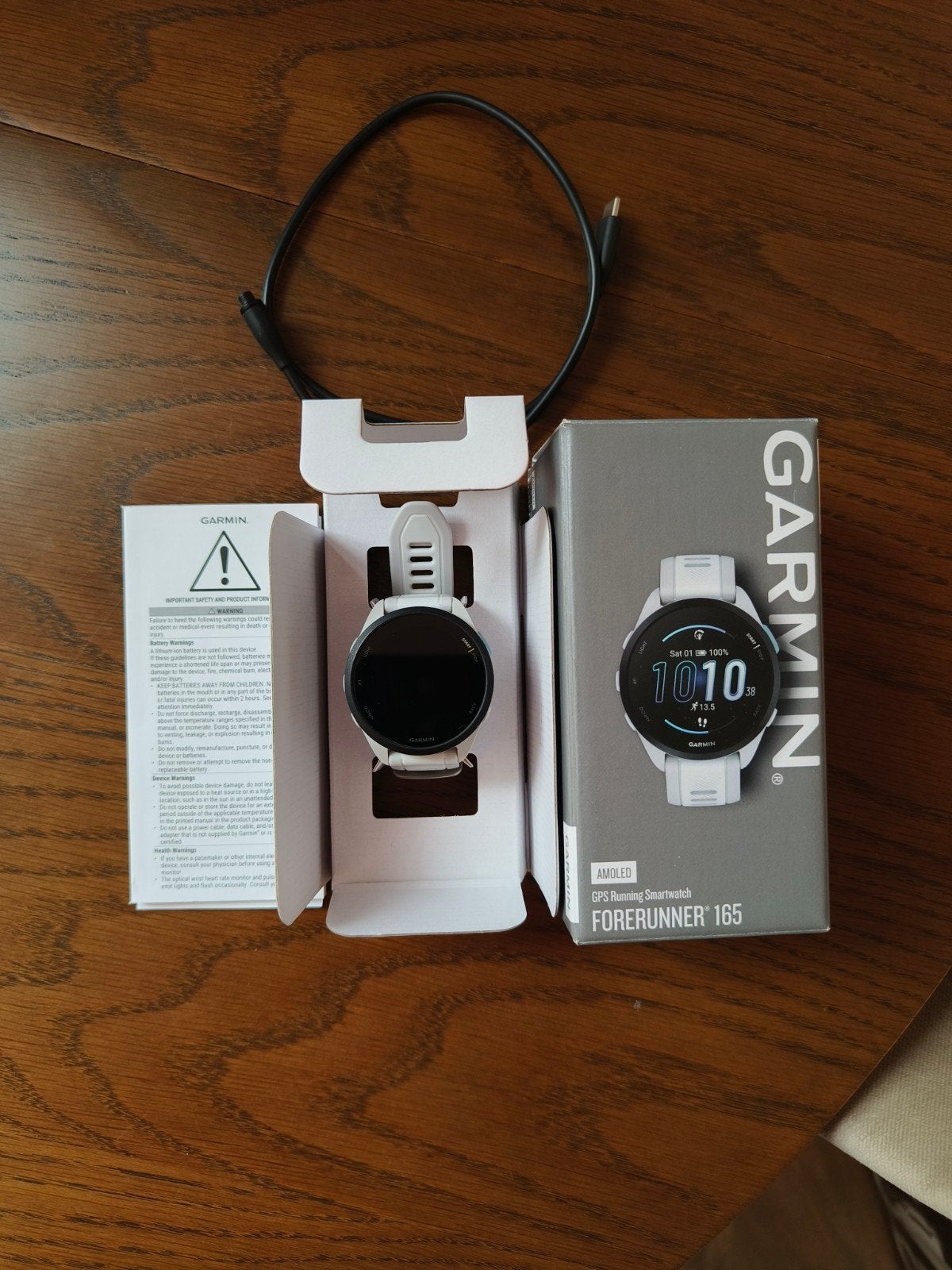 Garmin Forerunner 165 - Perfecte staat, Ophalen, GARMIN, Zwart, Zo goed als nieuw