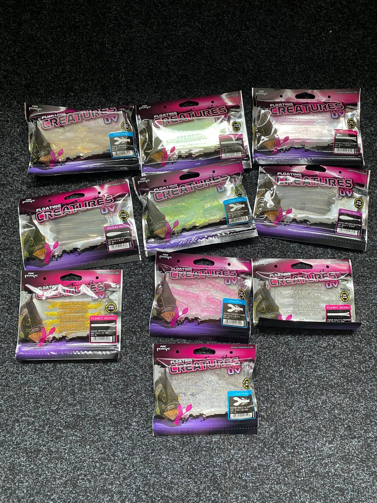 Fox Rage UV Creature Baits pakket 10 pakjes, D, Overige typen, Nieuw, Ophalen of Verzenden