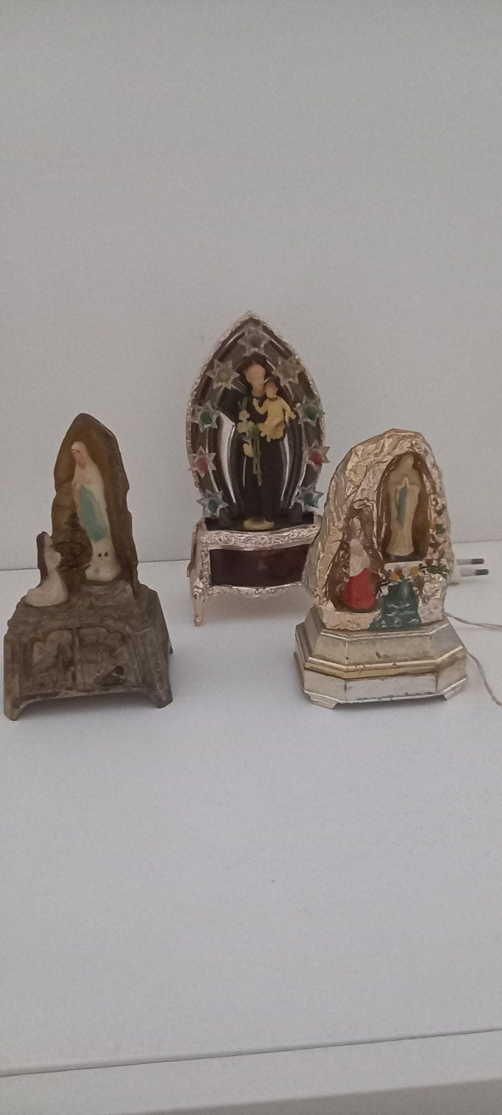 Vintage Religieuze Beeldjes speeldoosjes  Maria en Antonius, Antiek en Kunst, Ophalen of Verzenden