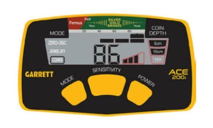 Garrett Ace 200i metaaldetector met hoofdtelefoon, Tolhusleane 1, 8401GA Gorredijk, Nieuw, 30 cm of minder, Kooistra Detectors B.V.