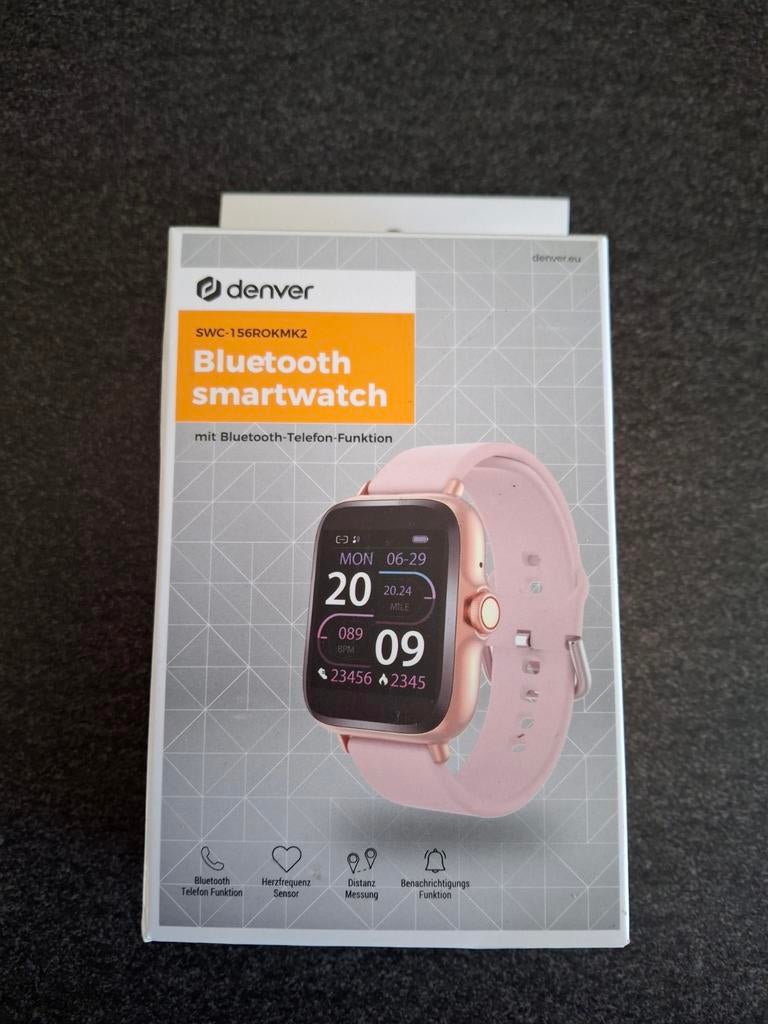 Denver SWC-156ROKMK2 Bluetooth Smartwatch Roze, Sieraden, Tassen en Uiterlijk, Smartwatches, Nieuw, Ophalen of Verzenden, Android