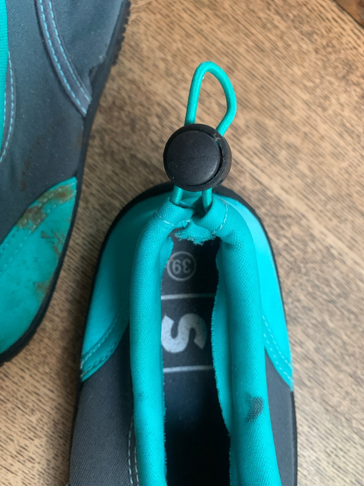 Waterschoenen maat 39 - Grijs/Turquoise, Watersport en Boten, Ophalen of Verzenden, Gebruikt, Dame of Heer, Zeil- of Surfschoenen