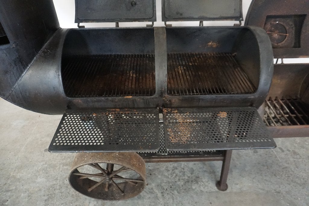 Oklahoma Country smoker bbq barbecue, Tuin en Terras, Ophalen, Gebruikt, Oklahoma Joe, Met accessoires