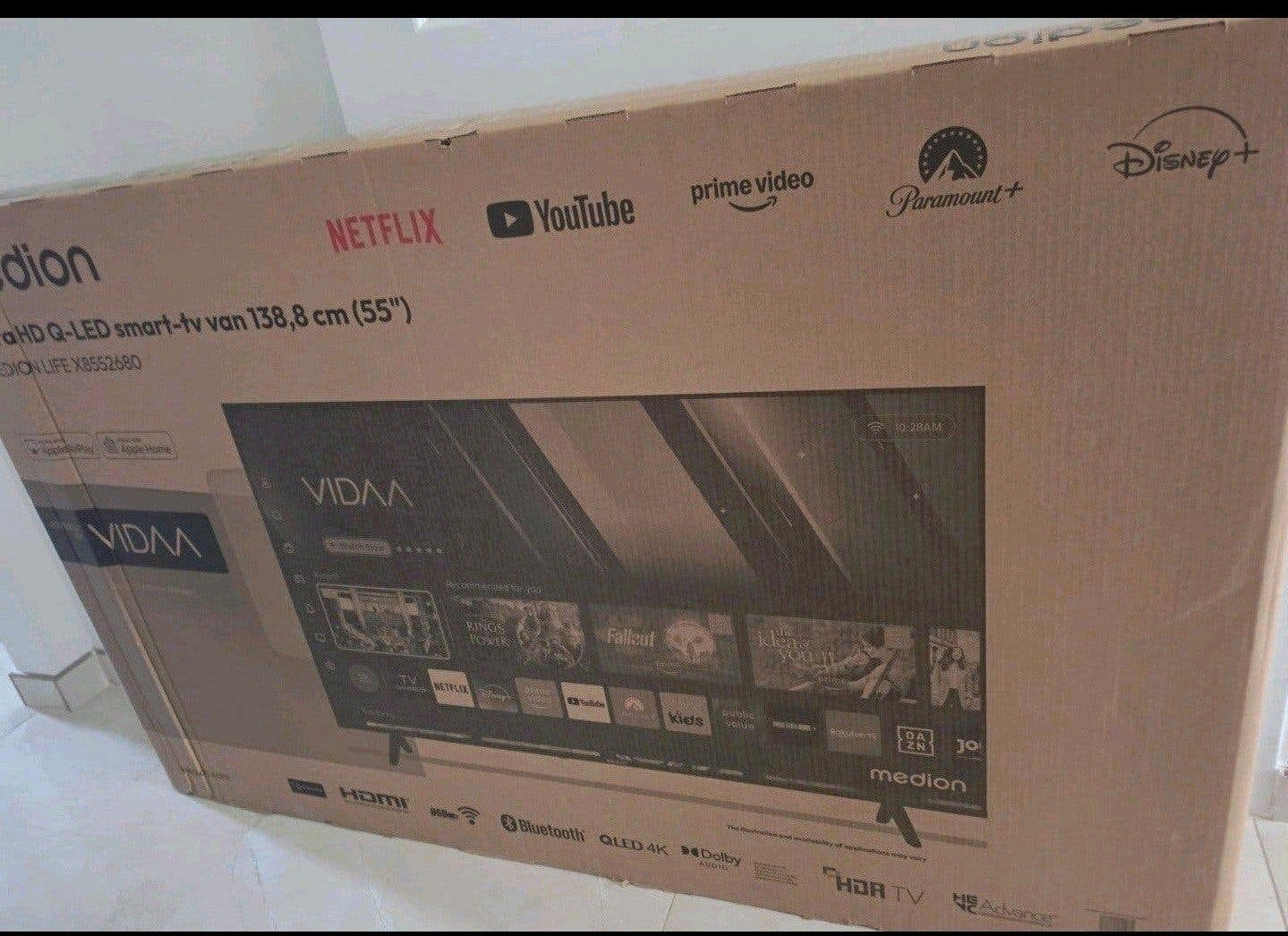 Nieuwe Medion 55 inch 4K Q-LED Smart TV met Apple AirPlay, Ophalen