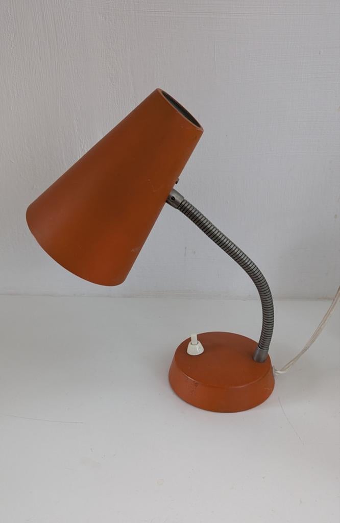 Jaren 60 tafellamp, Huis en Inrichting, Lampen | Tafellampen, Ophalen of Verzenden, Zo goed als nieuw, Metaal, Minder dan 50 cm