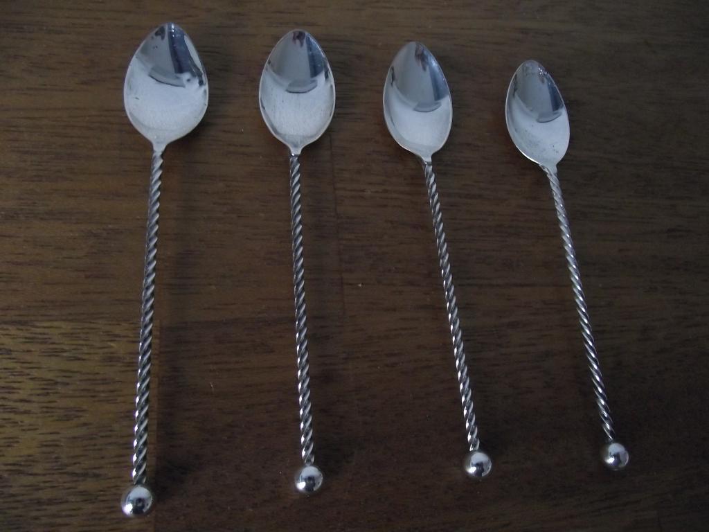 2 vintage verzilverd lepel getorst stijlappel AH 1990 p stuk, Ophalen of Verzenden