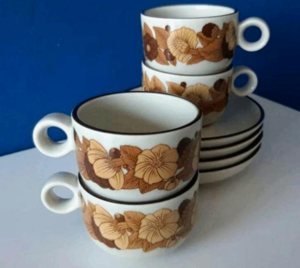 Vintage Espressokopjes/Rosenthal Studio Linie/Botanisch, Gebruikt, Ophalen of Verzenden, Overige stijlen, Kop(pen) en/of Schotel(s)